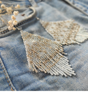 Abstract Earrings Boho Earrings Hippie Earrings Modern - Product Image 1