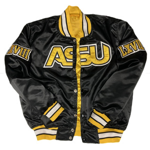 เสื้อแจ็กเก็ตบอมเบอร์ปักลายทาง asu State มีปกตั้งสำหรับฤดูหนาว - Product Image 1