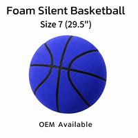 Balón de Baloncesto de Espuma PU para Jugar en Interiores, Tamaño 7, 29.5 Pulgadas, 340g, Suave al Tacto, Bajo Ruido, con Logotipo Personalizado de Fábrica OEM
