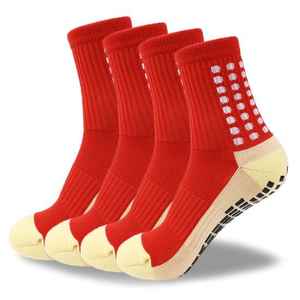 Chaussettes Grip avec logo personnalisé de haute qualité Chaussettes athlétiques professionnelles mi-mollet Crew Football Sport Soccer Chaussettes antidérapantes pour tous - Product Image 4