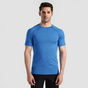 Camiseta Deportiva GA Power Tee Azul Eléctrico, Corte Ajustado, 100% Poliéster, Ligera y Compresible - Product Image 1