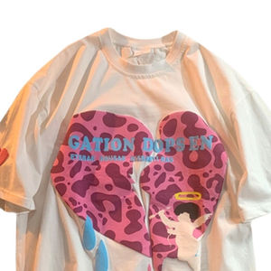 เสื้อเชิ๊ตผ้าฝ้าย100% ดีไซน์เนอร์สำหรับผู้ชายเสื้อยืดพิมพ์ลายพัฟฟ์ทรงหลวมโอเวอร์ไซส์ออกแบบได้ตามต้องการ - Product Image 6