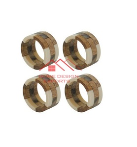 Servilletero de madera hecho a mano de buena calidad, anillos de tejido de servilleta para uso en comedor de Hotel, servilleteros de Acacia hechos a mano muy - Product Image 3