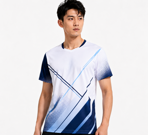 <b>badminton</b> jersey custom name breathable sport shirt quick dry fabric lightweight athletic fit durable print team wear uniform - Product Image 1