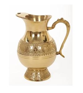 เหยือกน้ำโลหะสำเร็จรูปทำด้วยมือคุณภาพสูงเหยือกน้ำดีไซน์เนอร์ทองเหลืองพร้อมที่จับดีไซน์ล่าสุด - Product Image 4