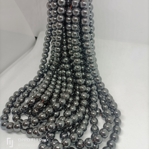 Hématite naturelle de haute qualité, perles de 8 MM, pierre de cristal, hématite, 45 perles, corde de pierre également utilisée pour la mode - Product Image 3