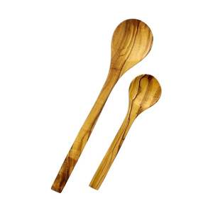 Nordic Style Natural Wood Salad Server Set <b>Resin</b> Handle Cutlery Kitchen Serving Tools at <b>Price</b> - Product Image 3