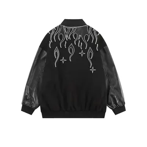 Custom Baseball Letterman Varsity <b>Jacket</b> Classic Leather Patch Leather <b>Racing</b> <b>Jacket</b> for Men Custom Brand - Product Image 3