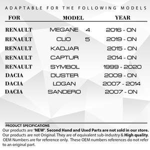 Bouton en caoutchouc compatible Renault pour Renault Megane4 Clio5 Dacia Duster - Product Image 1