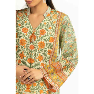 ชุดลำลองสไตล์โบโฮ IUSTKSD-2207 3 ชิ้น ลายพิมพ์ พร้อมเสื้อคอวี แขนยาว ทรงหลวม ระบายอากาศได้ดี เหมาะสำหรับใส่ลำลองในฤดูร้อน - Product Image 5