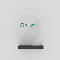 Base para Trofeos Deportivos de Acrílico Pulido y Duradero Eterna Circle de Mukesh Enterprise, con Grabado en Letterpress para Premios Corporativos