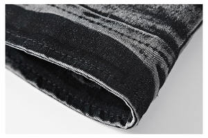 Men's Stretchy Ripped Skinny Biker <b>Jeans</b> Destroyed Slim Fit Denim Pants Elastic Waist Harem <b>Jogger</b> Clothes Stand Collar Canvas - Product Image 6