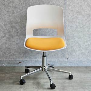 Traditional/Modern Ergonomic Office <b>Chair</b> with White Trim & Adjustable Headrest (Foam & PU Leather) - Product Image 5