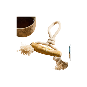 Jouet à tirer pour chien en bois de café naturel pour un jeu interactif - Product Image 4