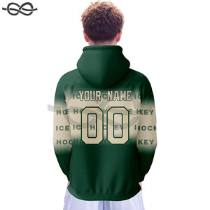 Sudadera con capucha de hockey personalizada Sudadera con capucha de gradiente de hockey personalizada Nombre y número personalizado Regalo Hombres Mujeres Jóvenes - Product Image 4