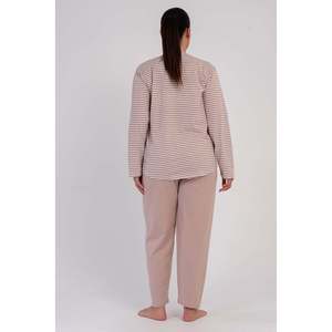 KADIN P.SUPREM XXL O YAKA UZUN KOL PIJAMA TAKIM - สีเบจ - สีเบจ - Product Image 6