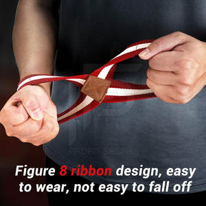 Venta al por mayor logotipo personalizado neopreno correa de muñeca gimnasio deportes figura 8 peso pesado levantamiento entrenamiento banda - Product Image 4