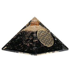 Mejor calidad superior pulido Shungite piedra preciosa orgón pirámide ecológica decorativa vacaciones decoración Navidad al por mayor - Product Image 1