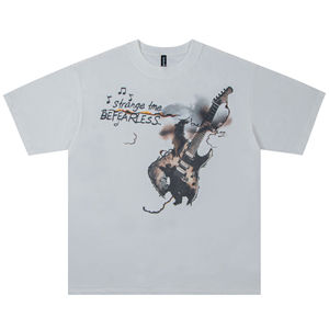 New Arrival Custom Acid Wash Vintage DTG Printing Patch Faded V-neck Oversized Breathable 100% Cotton <b>Party</b> T-<b>shirt</b> <b>for</b> <b>Men</b> - Product Image 4