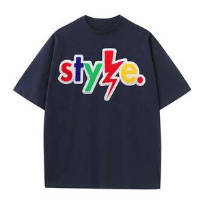 Camiseta personalizada con estampado de lavado ácido, camiseta para hombre, ropa de calle de las cuatro estaciones de gran tamaño - Product Image 5
