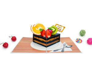 Kiricard Thème de gâteau d'anniversaire de carte de voeux pop-up vietnamienne 3D pour le commerce de détail - Product Image 6