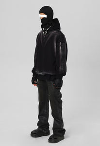 Oem Winter Heavyweight Oversized Hoodie Gym Washed Mens Wearable Blanket Rhinestones Cropped Jump Suit Fleece for 100% - Product Image 4