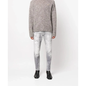 กางเกงยีนส์แฟชั่นทรงสลิมใหม่ กางเกงยีนส์คุณภาพสูง กางเกงยีนส์เดนิม และกางเกงยีนส์ขาดสำหรับผู้ชาย - Product Image 2