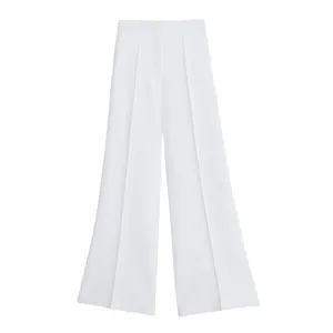 Pantalon blanc pour femmes de bonne qualité avec chemisiers chemises vente à chaud MAYA pantalon à jambes larges pour femmes