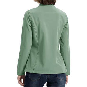 Veste Softshell légère pour femmes, doublée en polaire, coupe-vent, résistante à l'eau, chaude, à capuche, pour la course à pied - Product Image 2