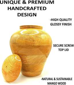 Urne en bois artisanale pour cendres humaines adultes avec sac en velours Crémation pour cendres Décorative-Urnes funéraires pour cendres humaines - Product Image 6