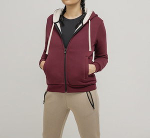 Sudaderas con capucha personalizadas de alta calidad Ropa de calle para mujer Sudadera con capucha bordada con hombros caídos y serigrafía personalizada - Product Image 5