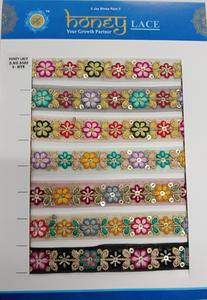 ผ้าลูกไม้ปักลายดอกไม้สีสันสดใสมีลวดลายที่สลับซับซ้อนวัสดุแฟชั่นคุณภาพสูงสำหรับกระเป๋ารองเท้าเสื้อผ้าตาข่ายสีสดใส - Product Image 6