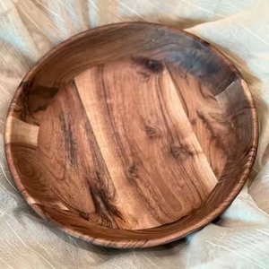 Plato de Madera para Servir, Ecológico y Seguro, Personalizado, Hecho a Mano, Clásico, Decorativo, para Postres, para Fiestas - Forma de Media Luna - Product Image 3