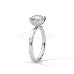 Bague en argent sterling 925 avec diamant solitaire pour femme en diamant Moissanite taille ronde avec clarté VVS dans un nouveau style tendance - Product Image 5