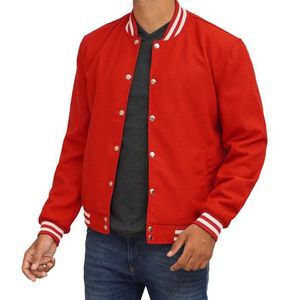 แจ็กเก็ตเบสบอลโพลีเอสเตอร์สีดำเสื้อโค้ทของผู้ชายเสื้อแจ็คเก็ตทีมโรงเรียนแฟชั่น - Product Image 2