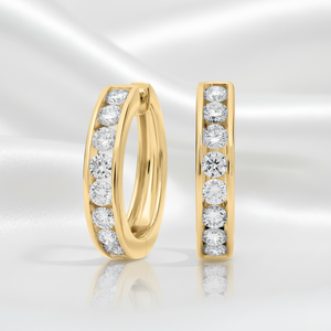 New Trendy Simple Huggie <b>Earrings</b> 925 Sterling <b>Silver</b> Round Cut Moissanite Diamond Stud <b>Earring</b> Circular <b>Small</b> Hoop Clip <b>Earring</b> - Product Image 4