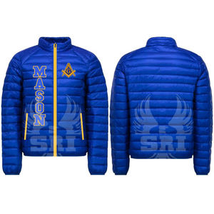 Chaqueta Acolchada Masónica para Maestro Masón, Chaqueta Acolchada Hecha a Medida |   Chaqueta Acolchada con Logotipo Bordado Personalizado de la Francmasonería para Hombre - Product Image 4