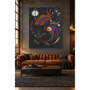 Impression sur toile de comètes de Fida Kandinsky sur fond noir - Product Image 4