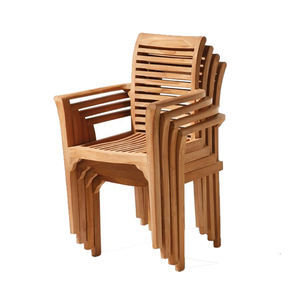 <b>Teak</b> Wood Indonesia Patio <b>Garden</b> Stackable <b>Chairs</b> Outdoor Furniture - Product Image 3