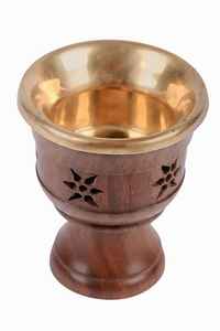 Support de lampe de parfum en bois de santal Loban-Aromatique écologique et durable - Product Image 1