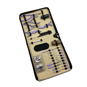 Pinzas para Extensiones de Cabello de Acero Inoxidable de Color Morado Ecológicas, Modelo ASB-HET-229 de la Marca ASB, para Uso Comercial - Product Image 1