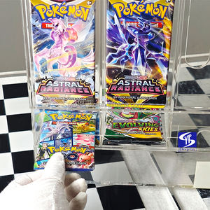 Distributeur de cartes en acrylique transparent personnalisé SYP pour <span class=keywords><strong>Pokémon</strong></span> TCG : Scarlet & Violet, distributeur en acrylique à 3 emplacements pour boosters protégés - Product Image 3