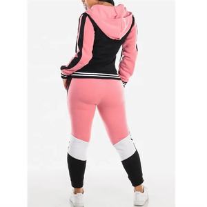 Vêtements de mode de haute qualité le dernier patchwork de conception ensembles de jogger de course à pied de blocs multicolores pour les femmes - Product Image 2