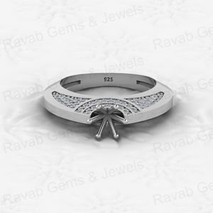 Nouveauté : Bague en argent sterling 925 avec un ensemble de tulipes, solitaire, semi-montée, vide, idéale pour les travaux avec des cendres, de la résine ou du lait maternel - Product Image 4