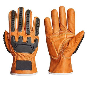 Gants résistants en cuir et TPR conçus pour la sécurité dans la construction, le confort et les tâches quotidiennes exigeantes - Product Image 1