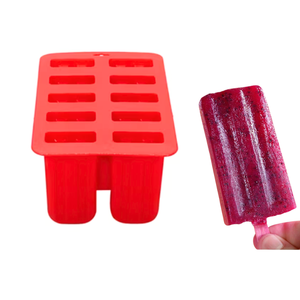 Moule à glace en silicone 10 cavités pour crème glacée à dégagement facile - Product Image 4