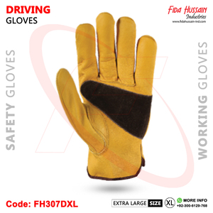 Guantes de conductor industrial sin forro OEM Sicherheitsarbeitshandschuhe en cuero de grano con guantes estilo pulgar Keystone - Product Image 5