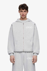 Servicio OEM, Logotipo Personalizado Impreso, Conjunto de 2 Piezas para Hombre 100% Algodón, Sudadera Holgada con Hombros Caídos y Pantalones con Logotipo Frontal - Product Image 3