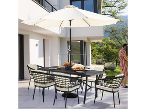 Juego de Mesa de Comedor de Hierro Fundido Resistente y Moderno, Sillas de Jardín Cómodas para Parque, Apartamento, Villa, Hotel - Product Image 5