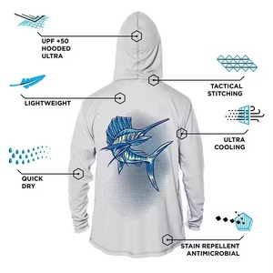 Camisas de pesca con capucha de manga larga de rendimiento de alta calidad, camisa de pesca hecha a medida, camisas de pesca para hombres - Product Image 5
